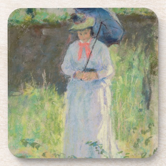Porta-copo Mulher com um parasol (pastel no papel) (Frente)
