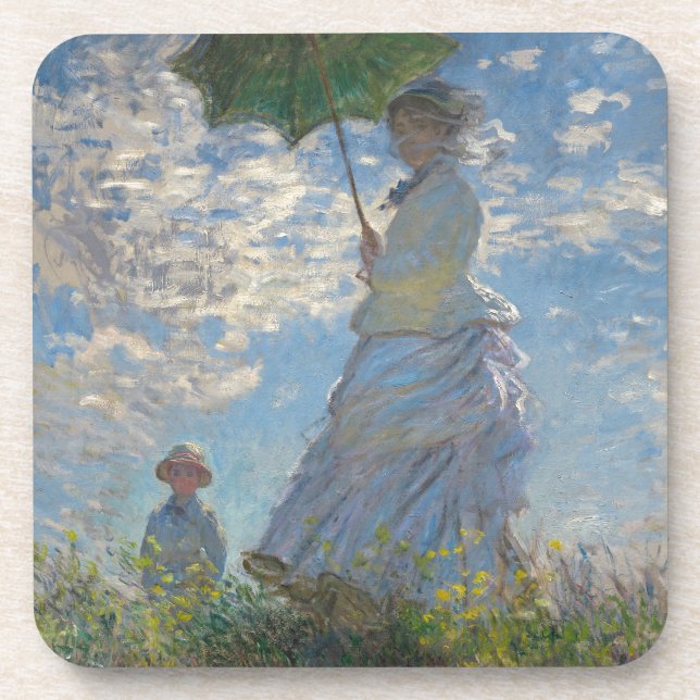 Porta-copo Mulher de Claude Monet com um parasol 1875 (Frente)