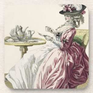 Porta-copo Mulher elegante em um vestido "um l'Anglaise" C