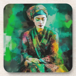 Porta-copo Mulher em Verde