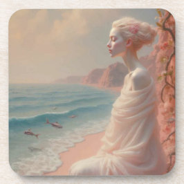 Porta-copo Mulher etérea na praia de Dreamy