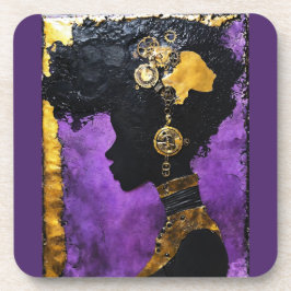 Porta-copo Mulher Steampunk Afrofuturista em Roxo