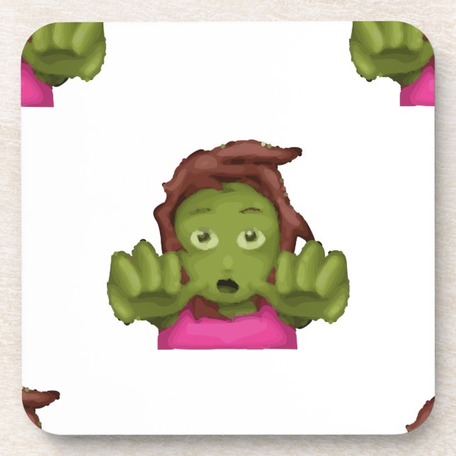 Porta-copo mulher zombie emoji (Frente)
