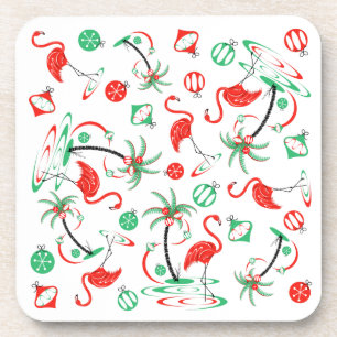 Porta-copo Multi plástico Flamingo de Natal Vermelho