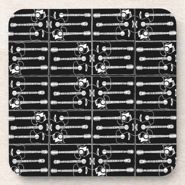 Porta-copo music guitars pattern (Frente)