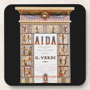 Porta-copo Música da ópera do vintage, egípcio Aida por Ve