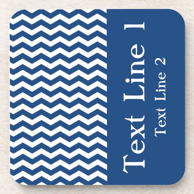 Porta-copo Mykynos Blue Wave Chevron personalizável (Frente)