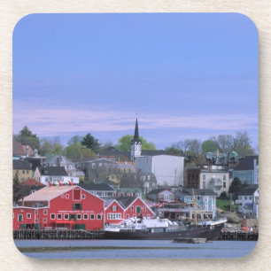 Porta-copo N.A. Canadá, Nova Escócia. Uma vista de Lunenburg,