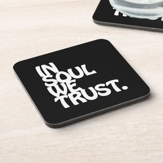 Porta-copo Na Alma Confiamos. (Left Side)