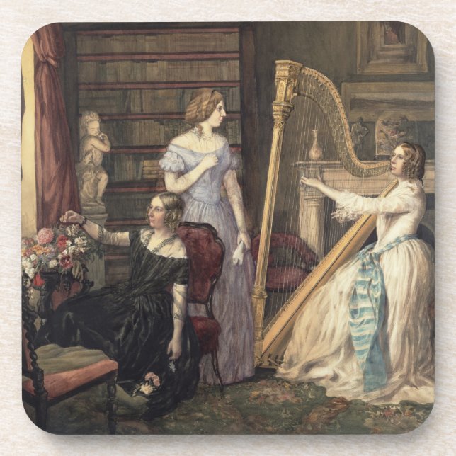 Porta-copo Na sala de estar (w/c no papel) (Frente)