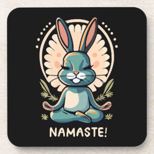 Porta-copo namaste coelho yoga coelho meditação