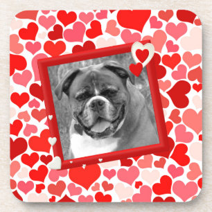 Porta-copo Namorados Boxer Dog Hearts