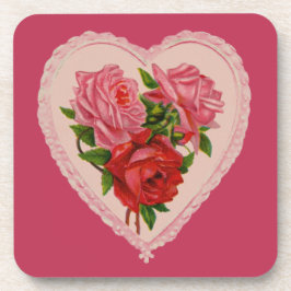 Porta-copo Namorados de coração do Magenta Vintage Rosa