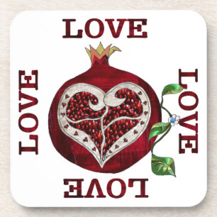 Porta-copo Namorados Pomegranate Heart LOVE