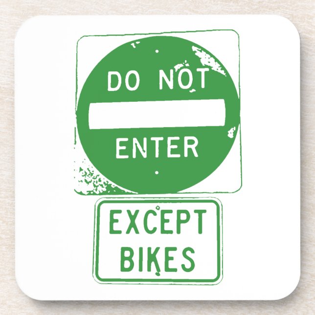 Porta-copo Não Entrar Exceto Bikes (Frente)