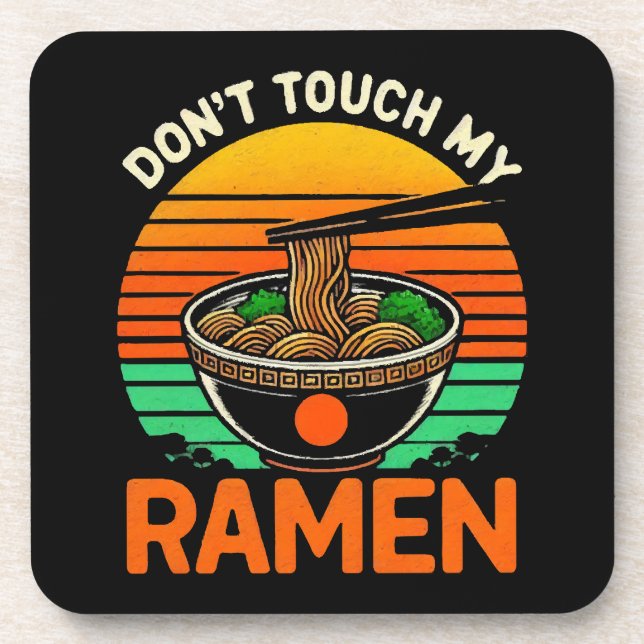 Porta-copo Não Toque Amante de Ramen (Frente)