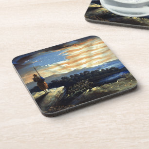 Porta-copo Nascer do Sol Celestial da Bandeira Americana no C