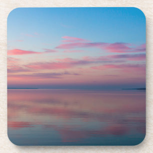 Porta-copo Nascer do sol rosa no lago Huron