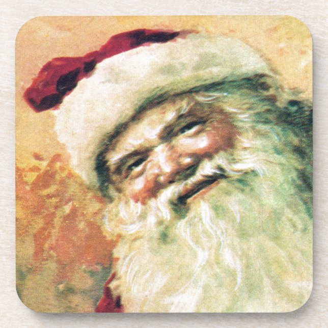 Porta-copo Natais vintages do Papai Noel (Frente)