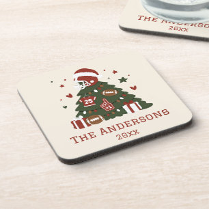 Porta-copo Natal Americano de Futebol Americano Personalizado
