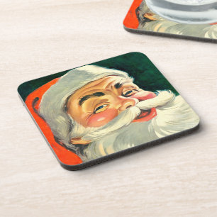 Porta-copo Natal Antigo, Alegre Papai Noel dos Anos 50
