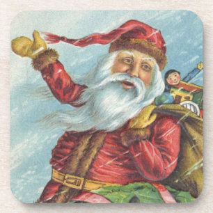 Porta-copo Natal Antigo, Papai Noel Vitoriano em Grinalda