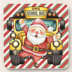 Porta-copo Natal do ônibus escolar para o motorista