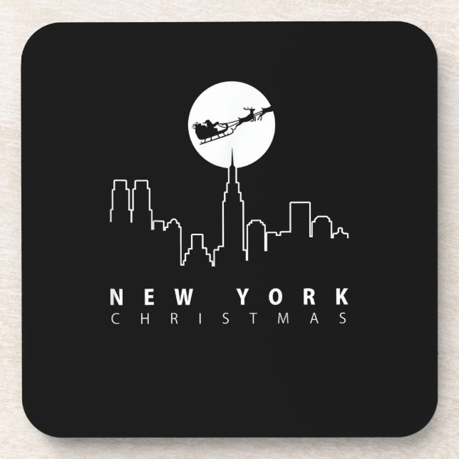 Porta-copo Natal na Cidade de Nova York (Frente)