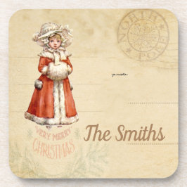 Porta-copo Natal Personalizado do Pequeno Caroler Vitoriano