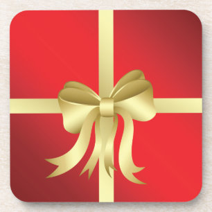 Porta-copo Natal que envolve com arco Dourado