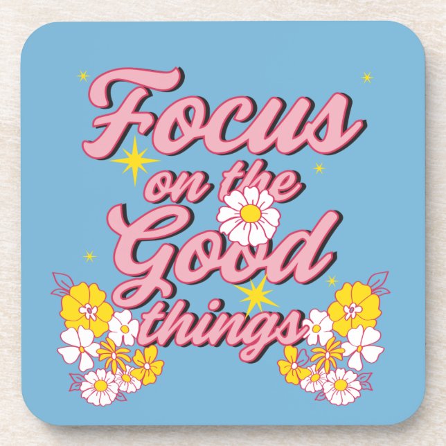Porta-copo Nature Soul Slogan | Focus on the Good Things (Frente)