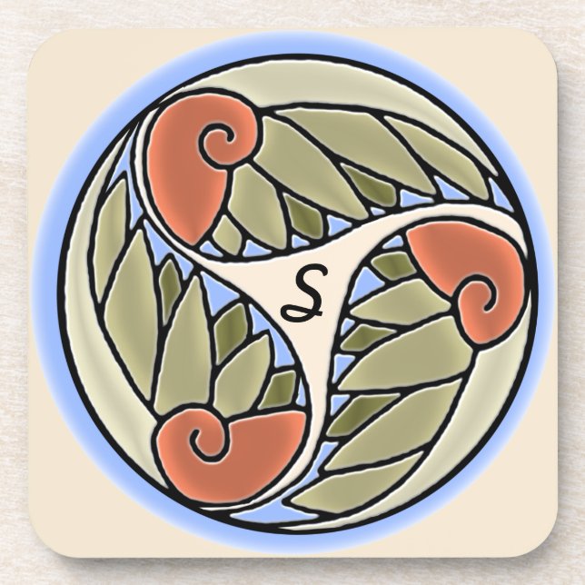 Porta-copo Nautilus Monograma (Conjunto de 6) (Frente)