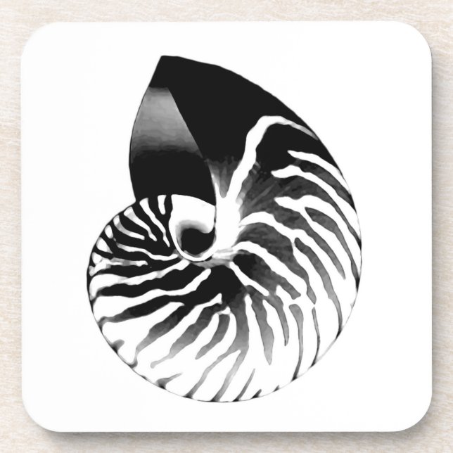 Porta-copo Nautilus shell - preto, cinza e branco (Frente)
