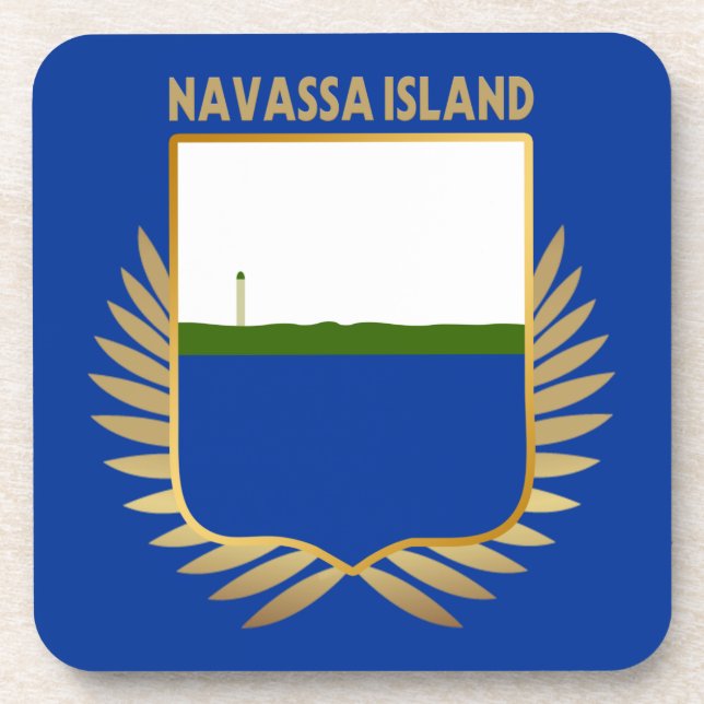 Porta-copo Navassa Island Flag Shield (Frente)
