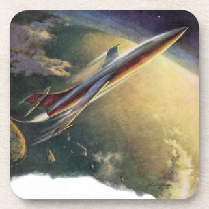 Porta-copo Nave Espacial de Ficção Científica Vintage Avião T