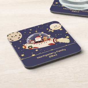 Porta-copo Nave Espacial do Papai Noel Natalino Personalizada