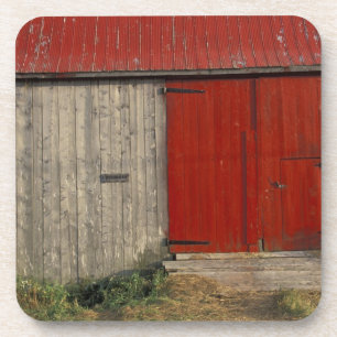 Porta-copo ND, Canadá, New Brunswick, Shepody. Celeiro vermel