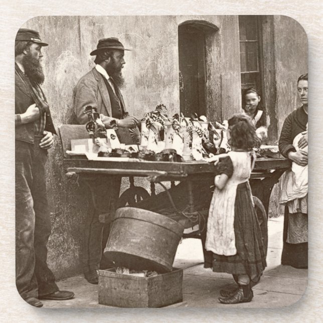 Porta-copo Negociante nos mercadorias extravagantes, 1876-77 (Frente)