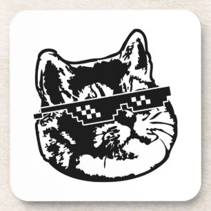 Porta-copo Negócio com ele gato Meme dos vidros