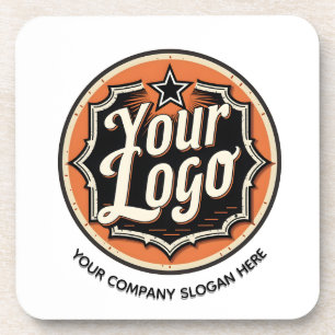 Porta-copo Negócio Simples com Logotipo e Texto Personalizado