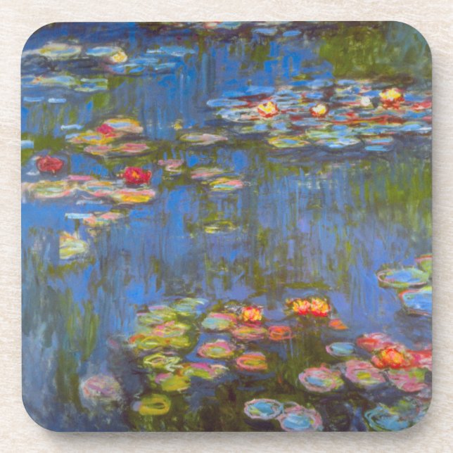 Porta-copo Nenúfares de Claude Monet, Arte da Natureza Antiga (Frente)