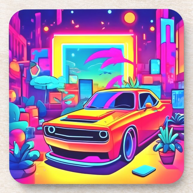 Porta-copo Neon Dream Car Escape (Frente)