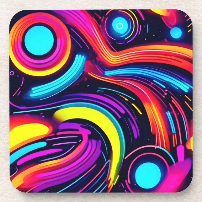 Porta-copo Neon Dreamscape Art (Frente)
