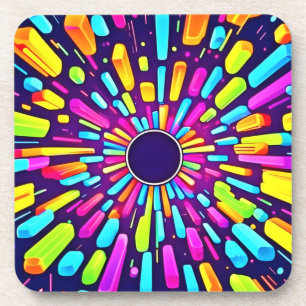 Porta-copo Neon Dreamscape: Uma Viagem Psicodélica