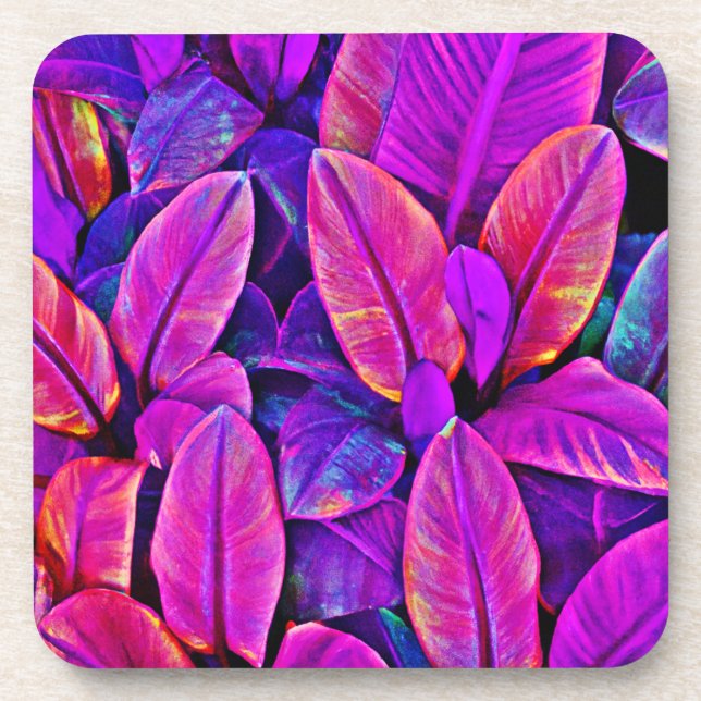 Porta-copo Neon Elegance Vivid Leaf Radiance (Frente)
