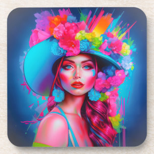 Porta-copo Neon Fantasy Floral Retrato
