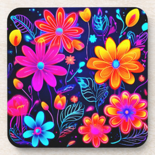 Porta-copo Neon Floral Fantasy