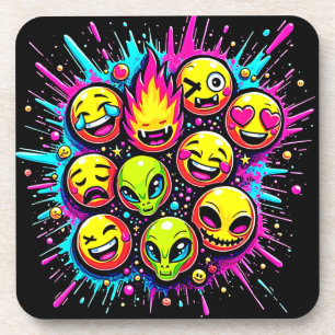 Porta-copo Neon Funky Emoji Mix