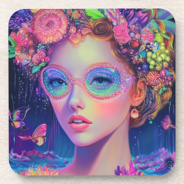 Porta-copo Neon Garden Goddese (Frente)