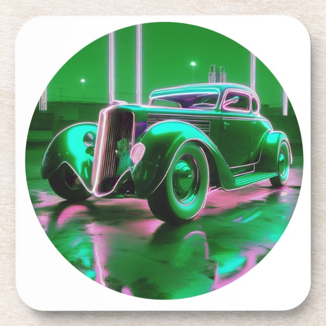 Porta-copo Neon Green Street Rod de 1930 (Frente)